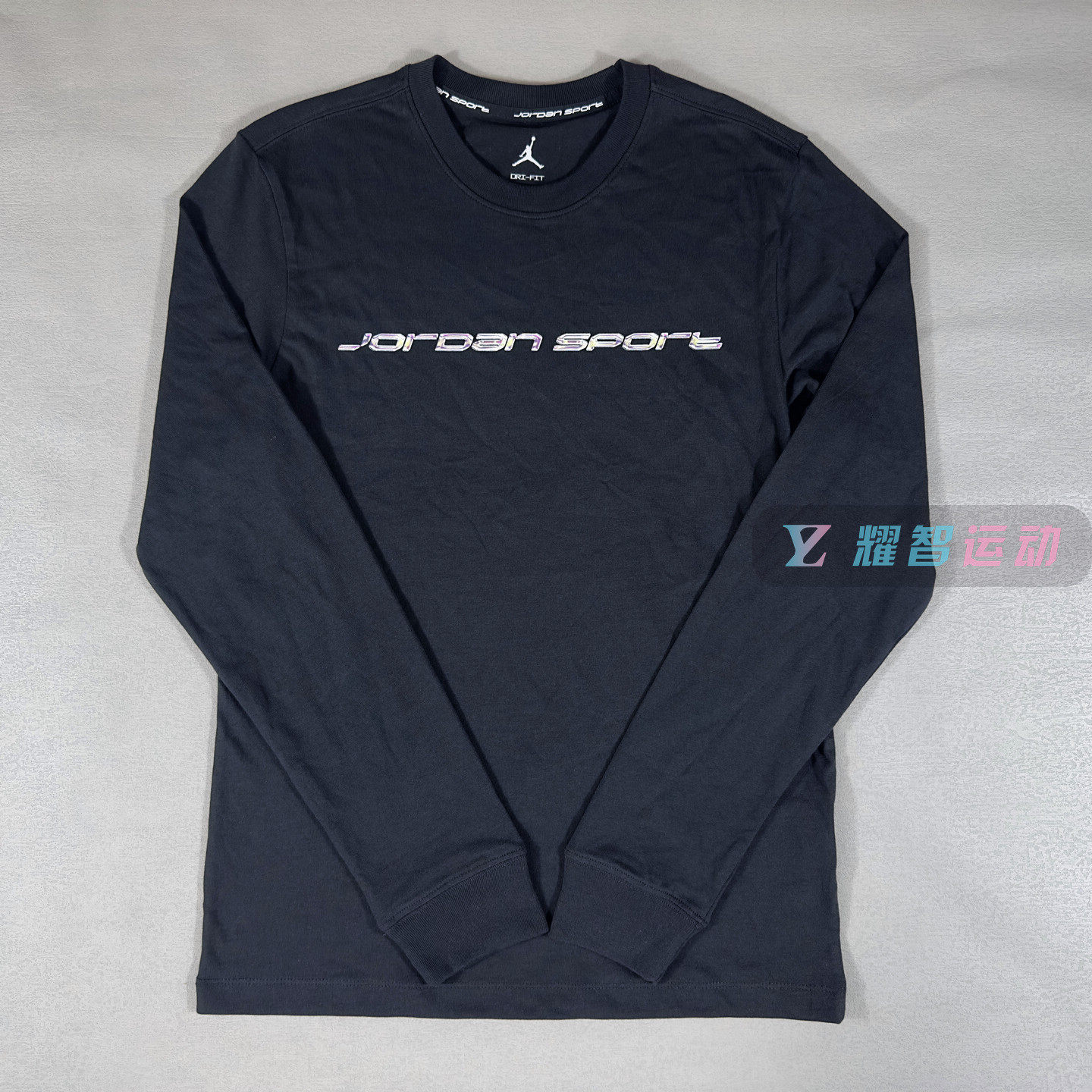 耐克NIKE JORDAN男子春秋运动休闲纯棉印花圆领长袖T恤HJ2345-010