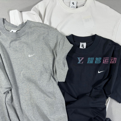 NIKE男子纯棉经典刺绣短袖T恤