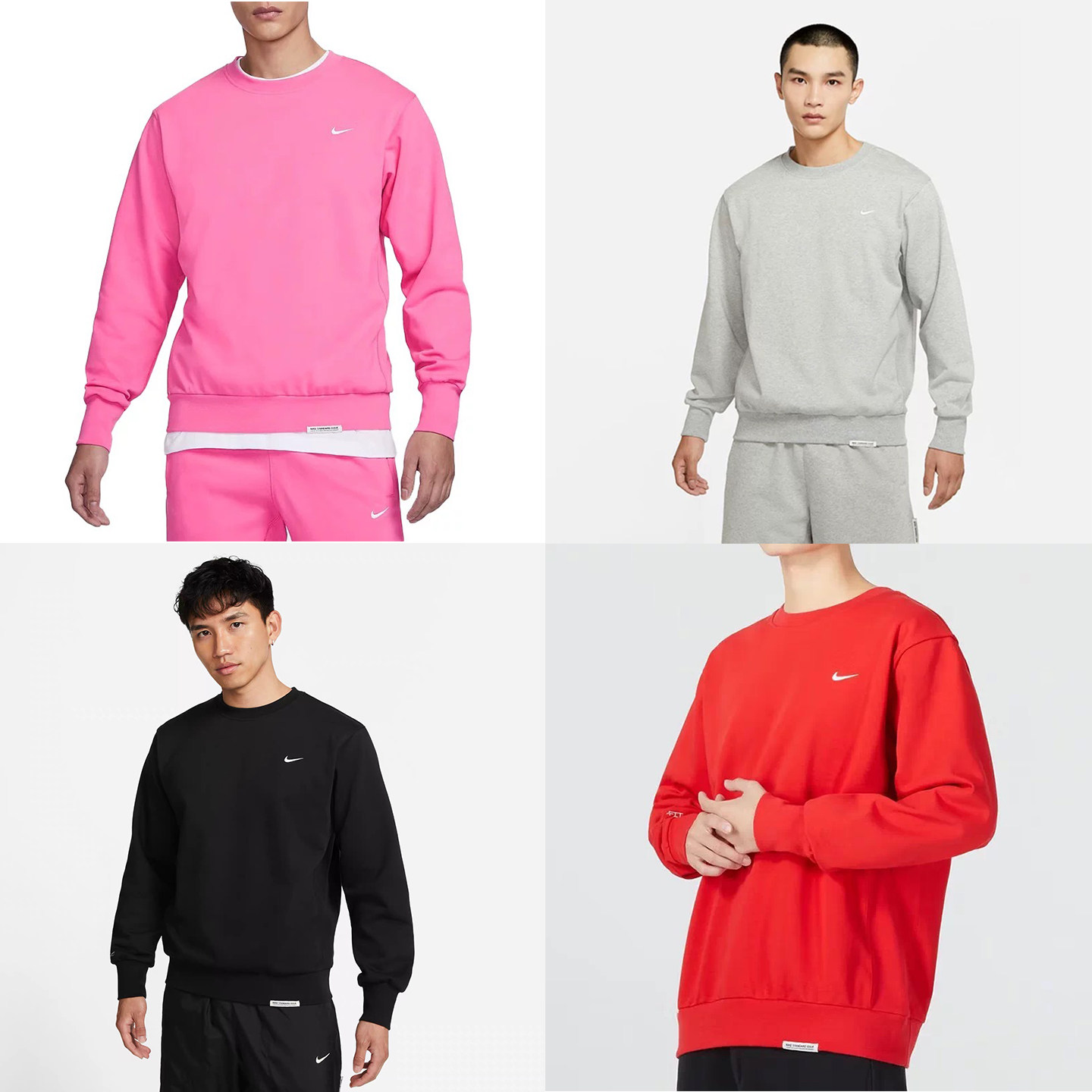 Nike耐克男子速干运动休闲刺绣宽松圆领针织套头卫衣DQ5821-010