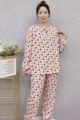 泡泡可爱长袖长裤家居服