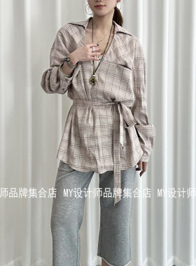 GRAMA GRASS 花朵格子亚麻衬衫26年春夏 YC62CSH102——1680