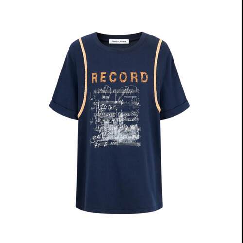 JOURNAL  RECORD字母卡通短袖T恤JWIAAT200798——998