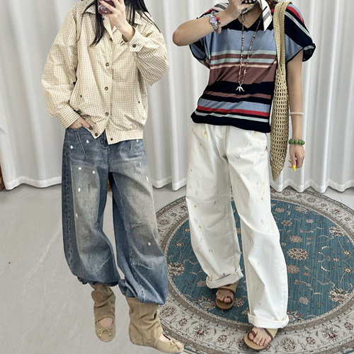 FIFIOOMI 涂鸦脏脏牛仔裤F126SS004W-CK/4B-CK——1080