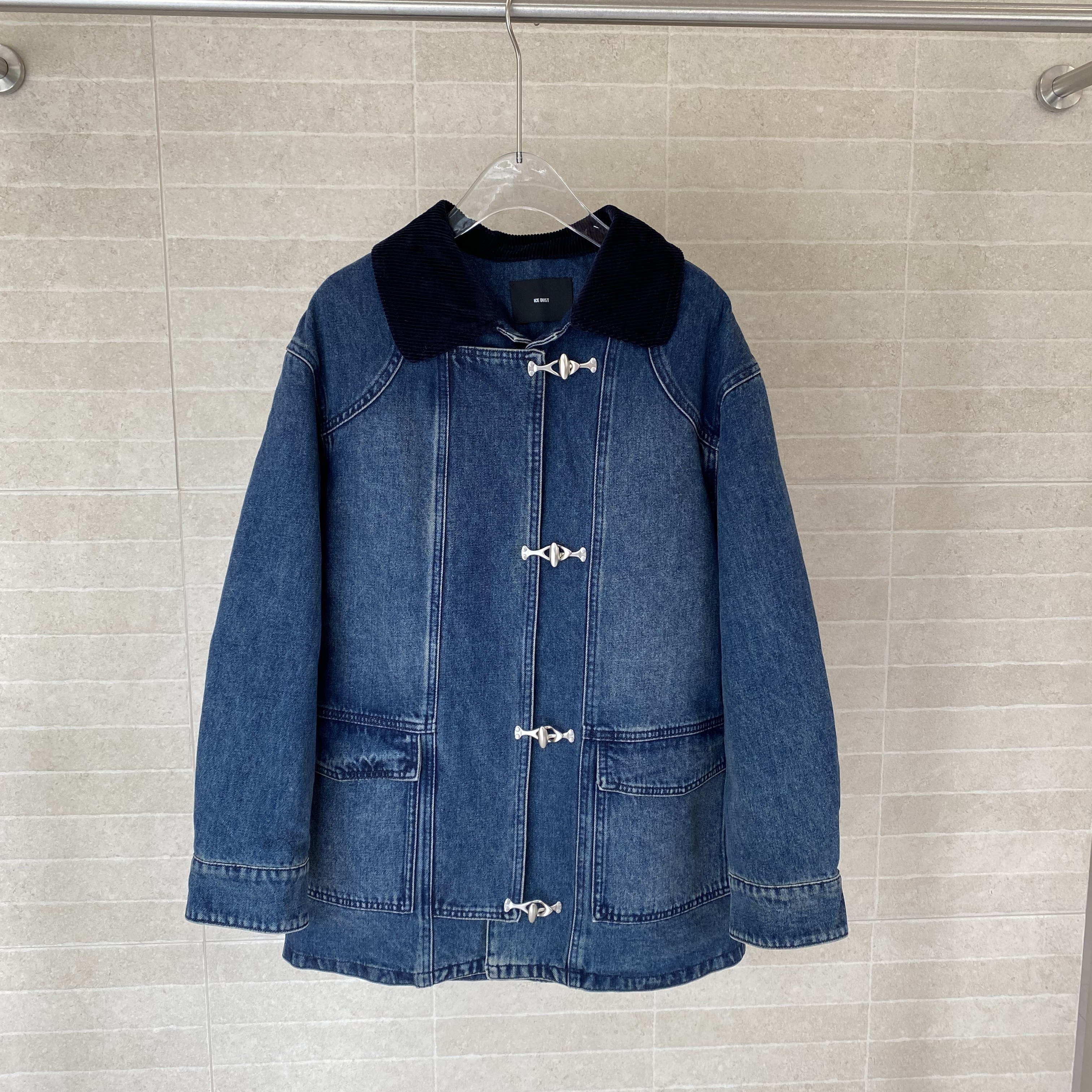 ICE DUST 做旧牛仔派克服外套25年冬25FWPK08——3880