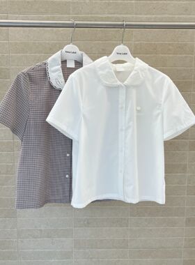 VENA LABEL 娃娃领短袖衬衫25年秋款VL25LSSH13/08——830