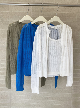 对倒 镂空针织衫26年春夏26SSTOP71WH01/GN01/BL01——2200