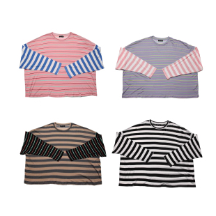 COEMES 条纹简约T恤25年四月CM2504019——550 长袖