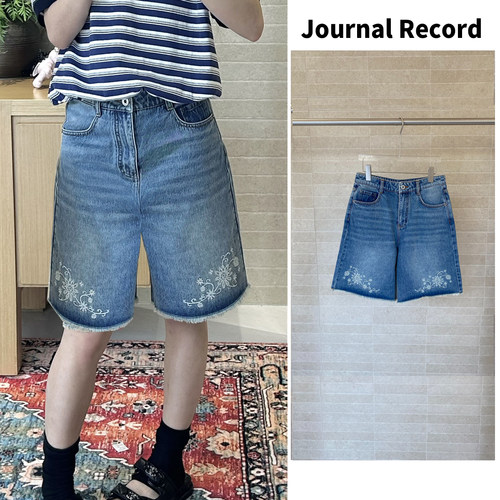 Journal Record 复古简约牛仔中裤26年春夏JWIAAN180086——1798