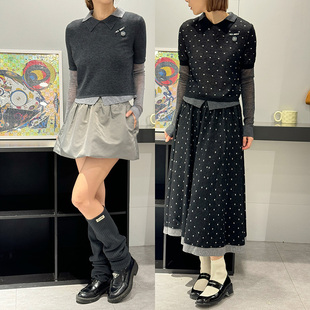 ICE 24FWSW01吊牌1280 DUST波点假两件POLO衫 24年秋款