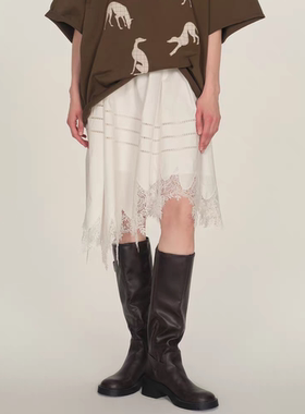 ICE DUST 不对称蕾丝花边半裙25年秋25LSSK14——1780