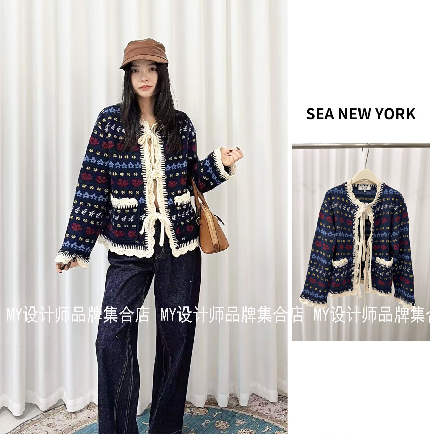 SEA NEW YORK 刺绣复古针织开衫AW26-114——3540