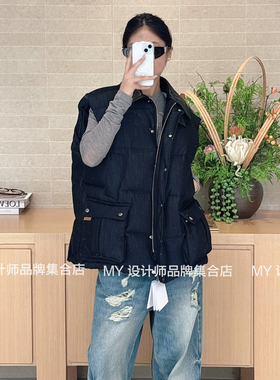 ETHOR 复古翻领绗缝羽绒马甲25年秋冬ERFW25-341V——3850