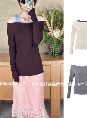 MAKE IF 撞色一字T恤25年秋XLM2025SSIF0006——890