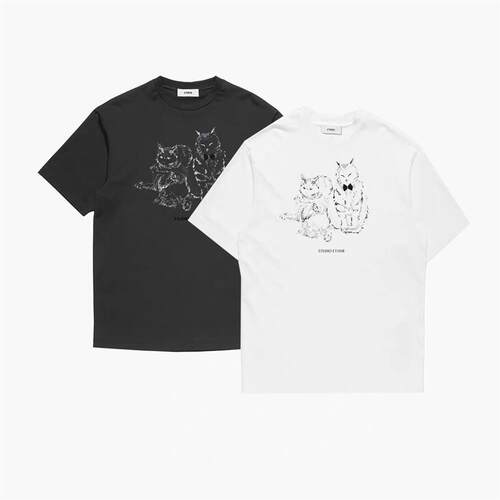 ETHOR 卡通猫咪短袖T恤ERSS26-436T/435T——1080