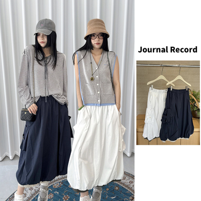 Journal Record复古口袋款半身裙JWIAKB191307——1899