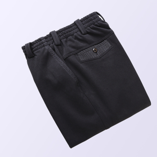 休闲长裤 中式 刺绣唐装 秋冬季 百福龙松紧腰加裤 男裤 袢两用宽松版