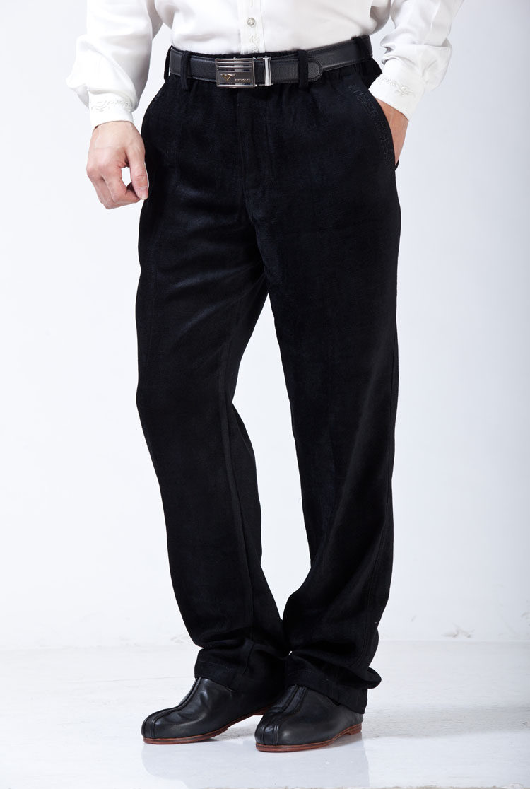 男士唐装裤 高档中式休闲裤 松紧腰男裤 民族服装裤子 百福龙男裤