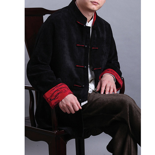 中式连袖外套百福龙男士唐装