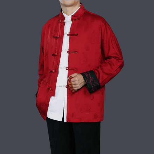 百福龙父亲婚礼服高档宴会唐装