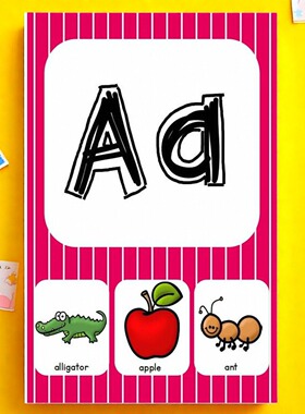 自然拼读小学英语单词卡片高频词早教闪卡幼儿童英文教师教具塑封