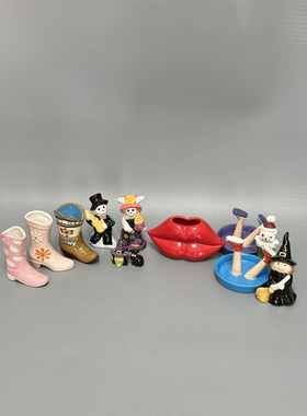 外贸孤品ins风陶瓷装饰摆件置物盘店铺家居样板房另类装饰