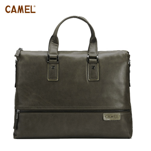 【非卖品】camel骆驼正品牛皮时尚手提包 男包商务公文包 单肩包