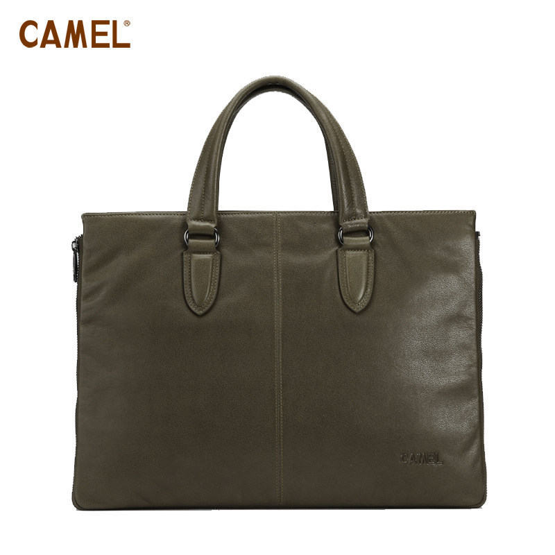 【非卖品】camel骆驼 新来 头层牛皮 手提包 公文包 电脑包
