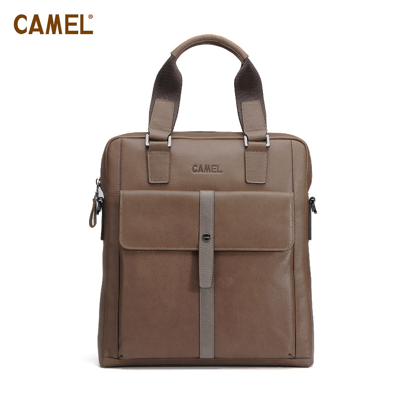 【非卖品】camel骆驼 头层牛皮商务手提包男包斜挎包 单肩公文