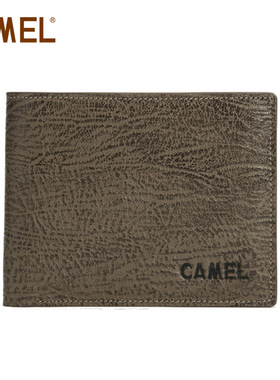 【非卖品】camel骆驼 牛皮 商务OL钱包 男包 时尚休闲钱夹 票夹
