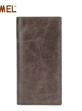 【非卖品】camel骆驼 头层牛皮 中长款钱包 卡套敞口包MC151006