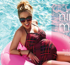 K1088欧美原单 孕婦泳衣  酒红格子背心泳裝 分体上衣