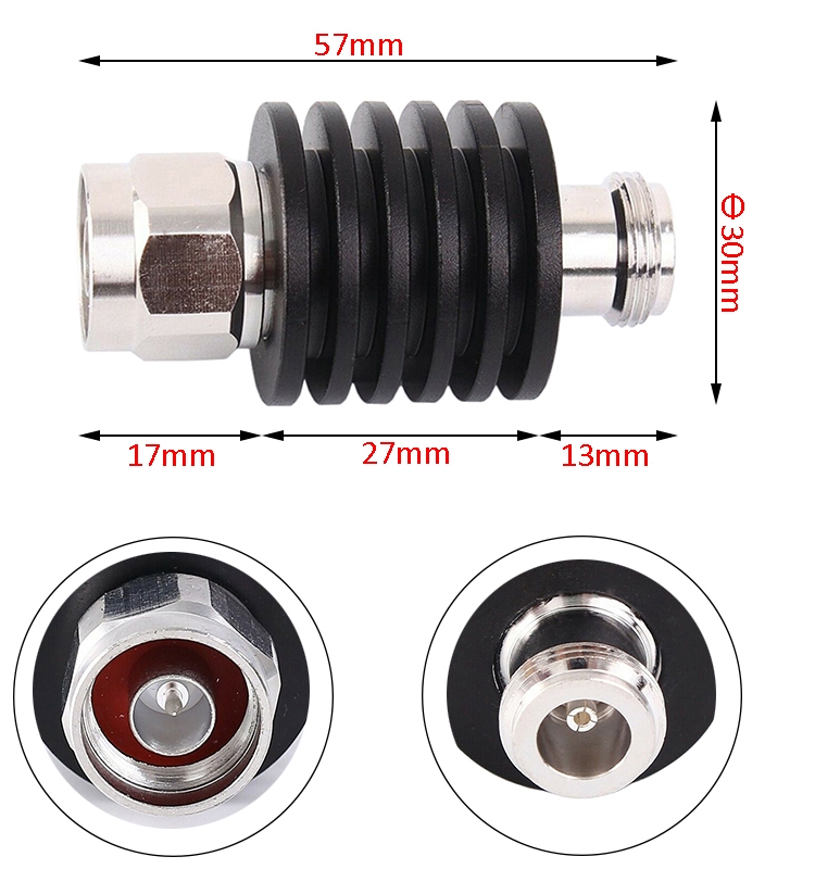 奔晨通讯工厂5W N-JK公转母型同轴固定射频衰减器3G/4G,1-40DB