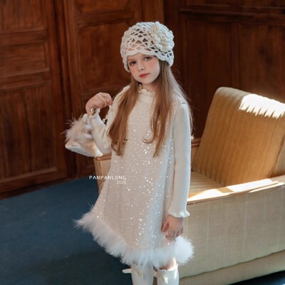 女童亮片连衣裙生日礼服