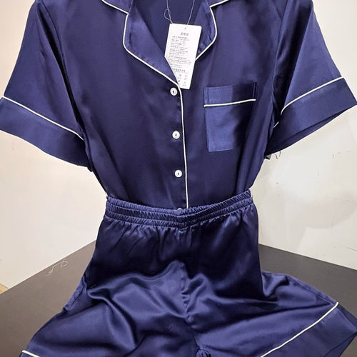 正品6A40姆米 重磅真丝短袖短裤男士家居服 足2230姆米 不虚标