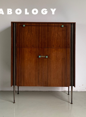 LABOLOGY中古 | 意大利意式客餐厅高柜柚木黄铜餐边柜收纳柜