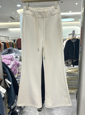 变色鸟5959 时尚抽绳松紧腰加绒加厚醋酸羊毛微喇叭裤鱼尾裤冬装