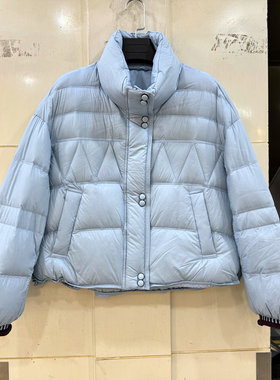 YRF-86238 时尚螺纹袖口拉链立领休闲泡芙舒适短装羽绒服欧货冬装
