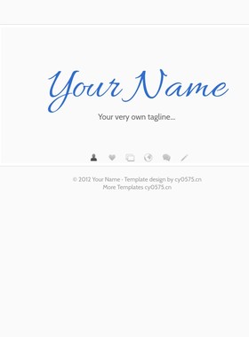 BBS134灰色迷你卡片式个人web简历模板个人主页HTML个人简历源码