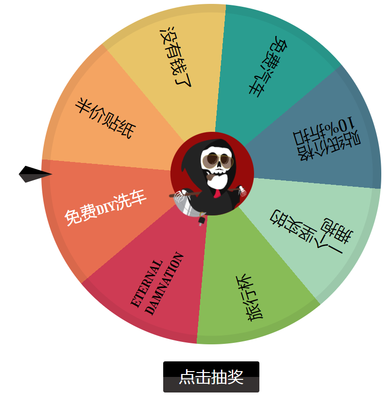 基于html5响应式转盘抽奖