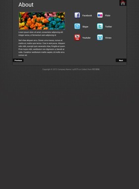 BBS131黑色暗格迷你卡片式个人web简历模板个人简历个人主页HTML