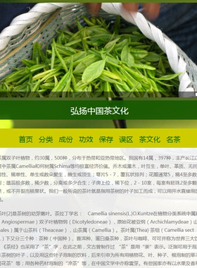 中国茶文化网站模板30个