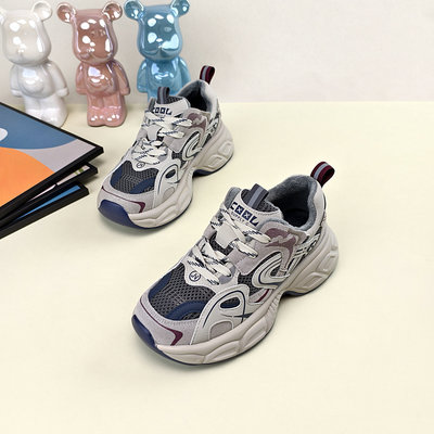 真皮拼接系带保暖厚底休闲鞋