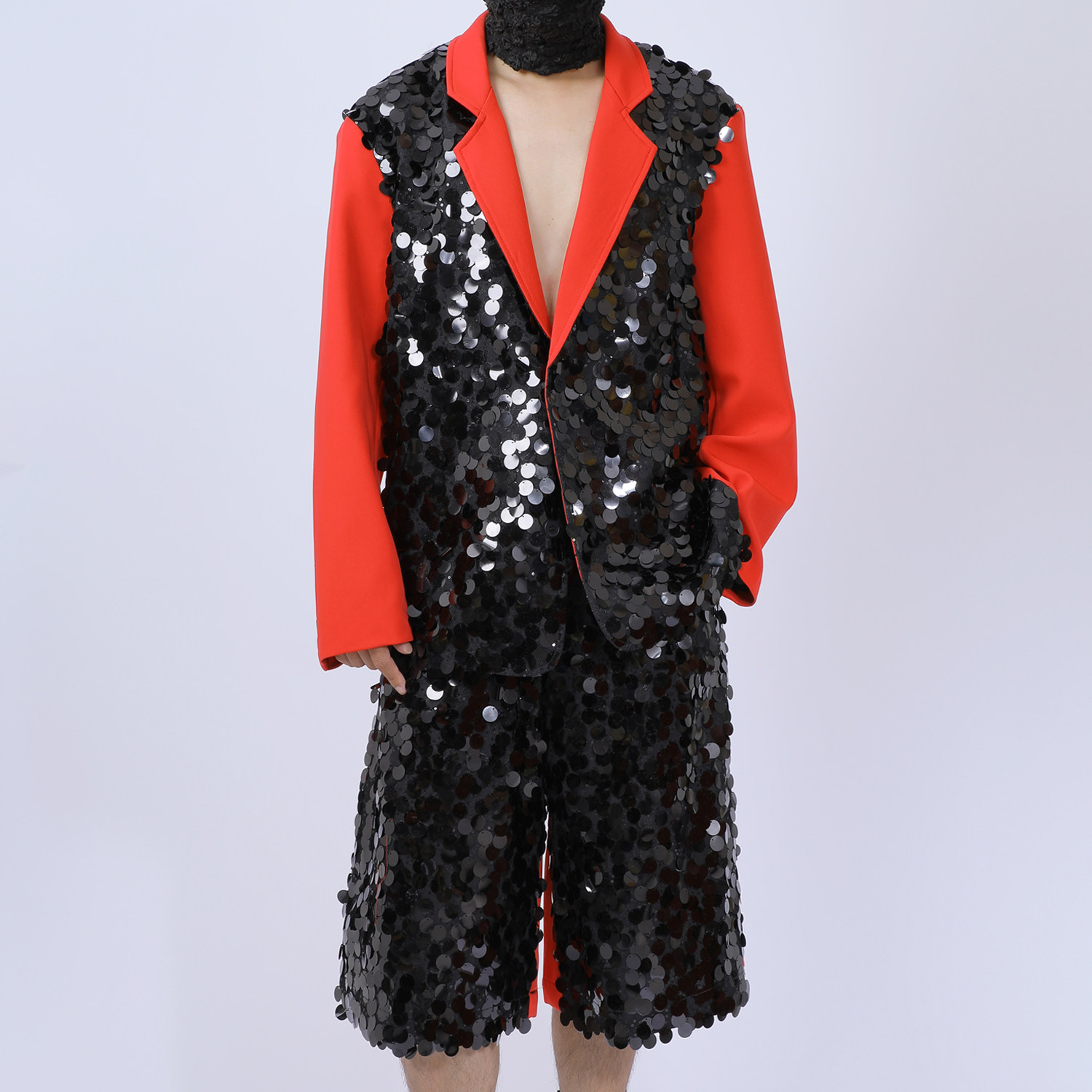 原创男装新款西服七分裤时尚套装高定轻奢亮片设计舞台造型两件套,男装,时尚套装,淘宝优惠券,粉丝福利购,淘宝优惠卷