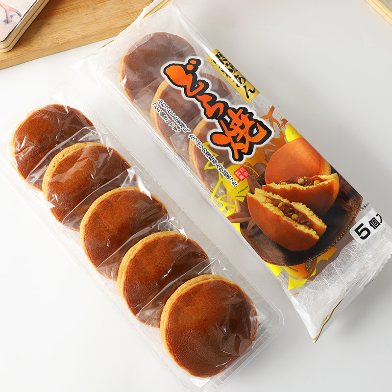 日本进口日吉制果栗子红豆板栗夹心铜锣烧休闲零食糕点 5枚/300g