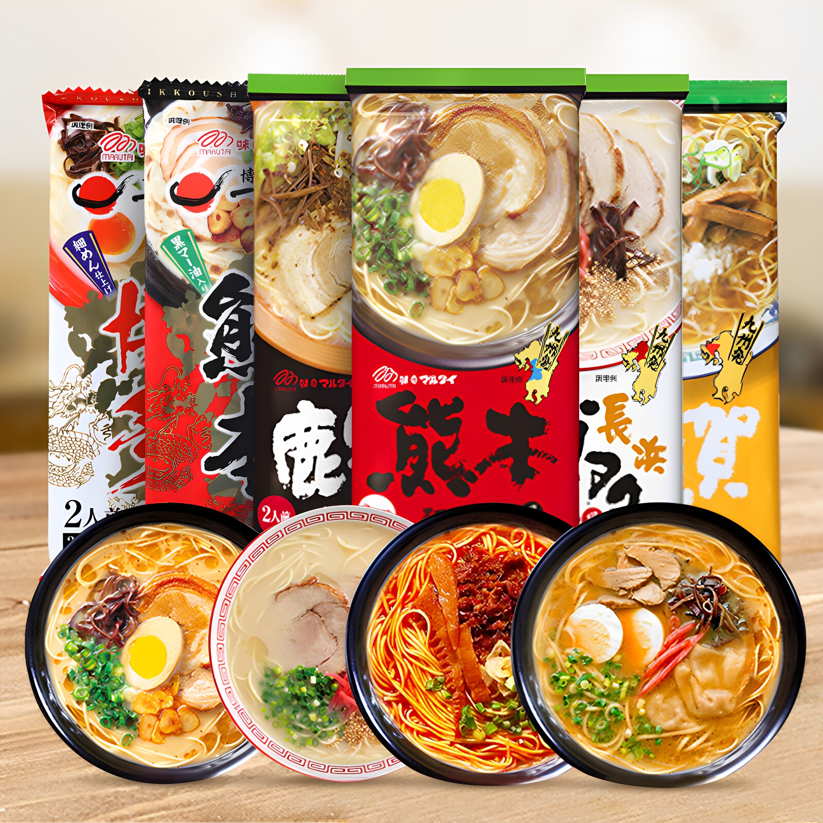 日本进口面条 MARUTAI鹿儿岛熊本博多佐贺日式风味拉面即食方便面