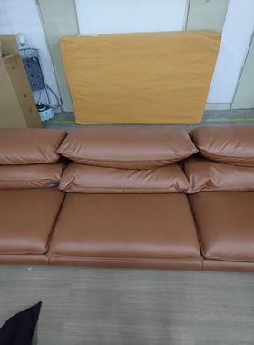 Cassina Maralunga马拉伦加意式极简直排靠背可调中古真皮沙发