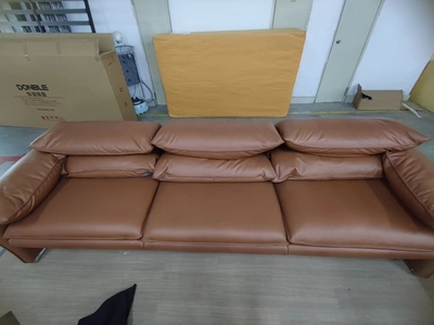 Cassina Maralunga马拉伦加意式极简直排靠背可调中古真皮沙发