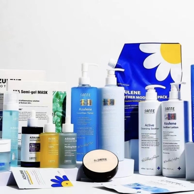 韩国Sante桑特蛋白水安心乳蓝血精华爽肤水洁面毛孔精华气垫水乳