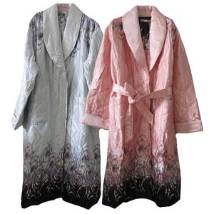 新世家族家正品情侣男式女士睡袍桑蚕丝里料薄夹棉睡衣家居服睡袍