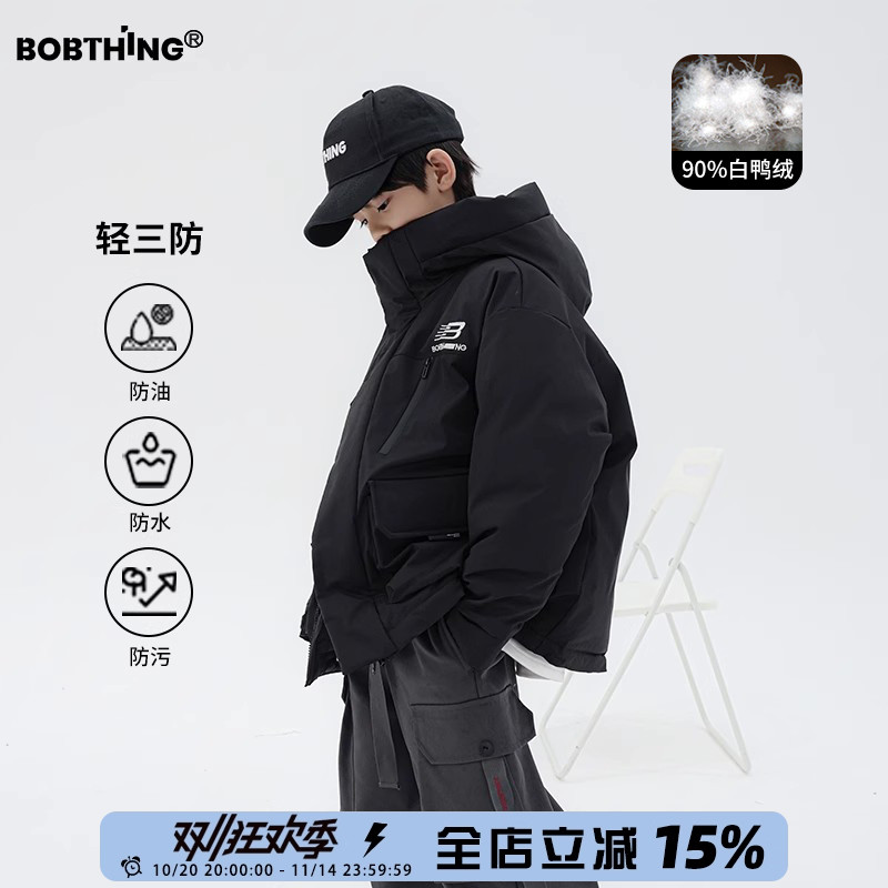 儿童工装羽绒服轻三防冲锋衣外套